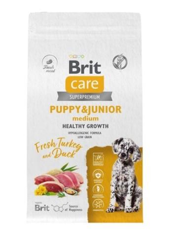 Brit Care Сухой корм Care Dog Puppy&Junior M Healthy Growth c  индейкой и уткой для щенков  средних  пород 5066308 12,000 кг 63725, 27100100435