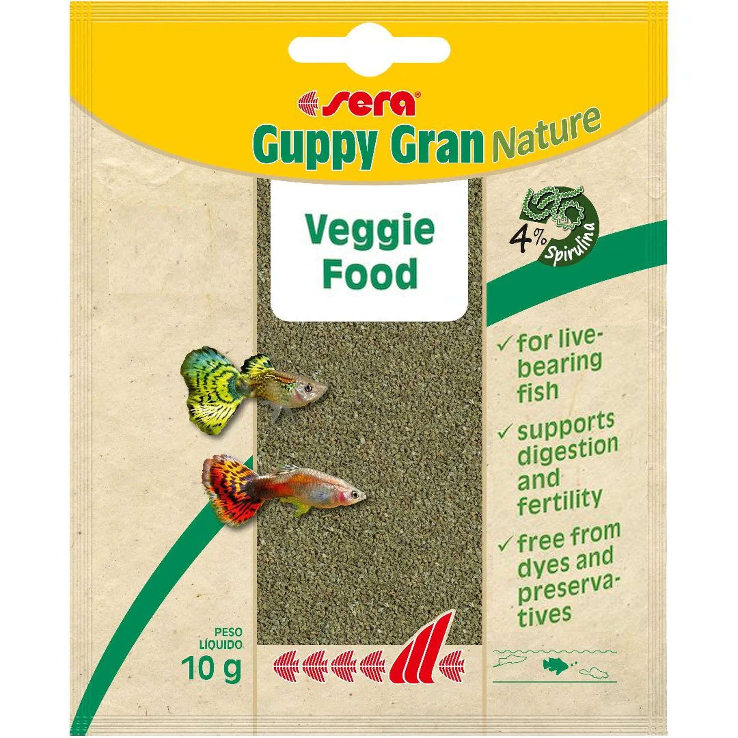Сера Корм для гуппи Guppy gran 10 г (35 пакетиков) (S0712)