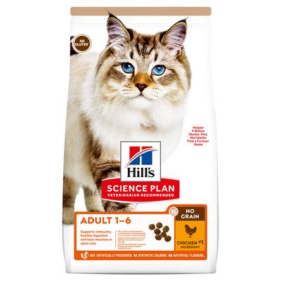 Hills Science Plan Сухой корм для взрослых кошек беззерновой с курицей и картофелем 605368 1,500 кг 57890, 15000100404