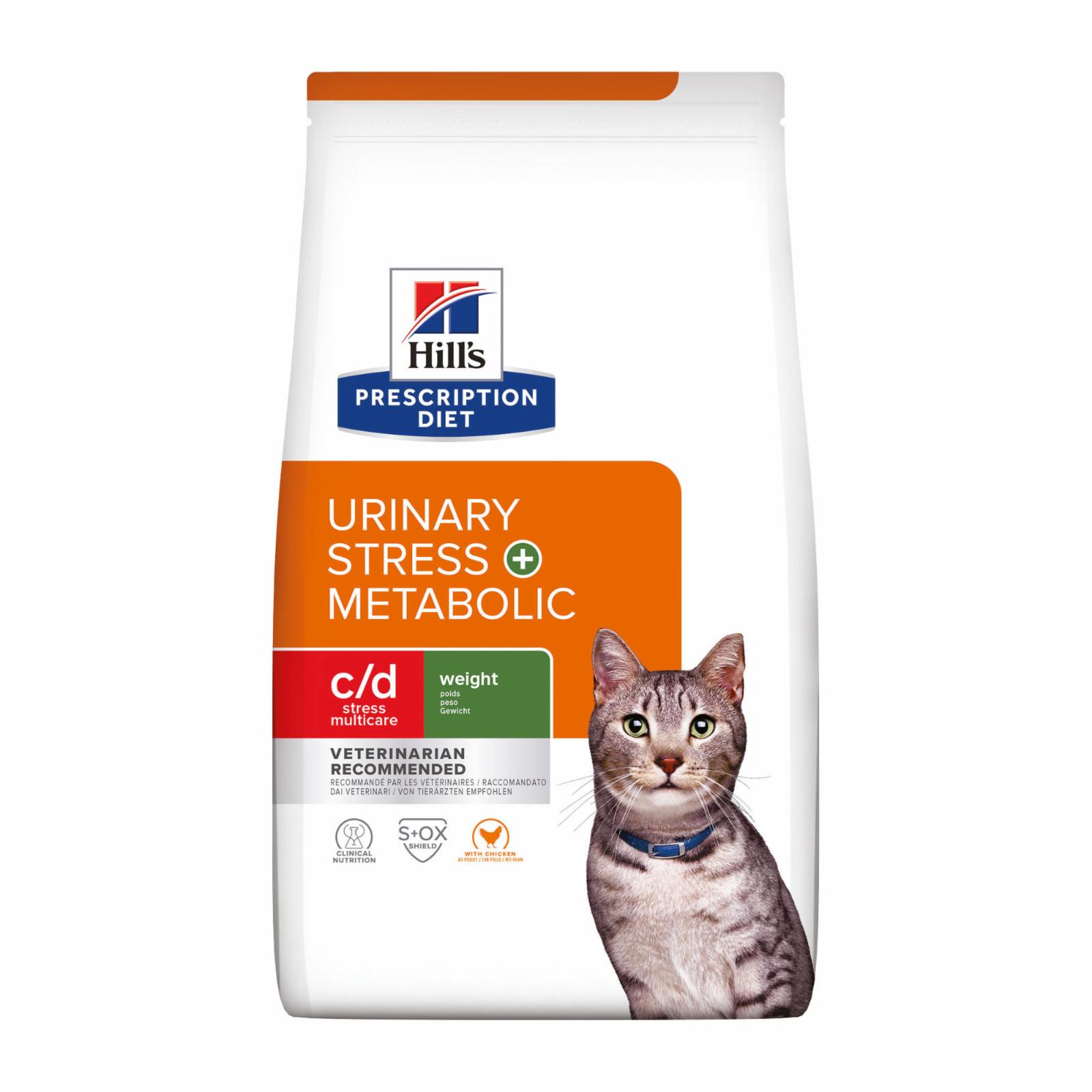 Hills Prescription Diet Сухой корм для кошек Cd профилактика МКБ при стрессе + Metabolic 605406 1,500 кг 58417, 15500100404