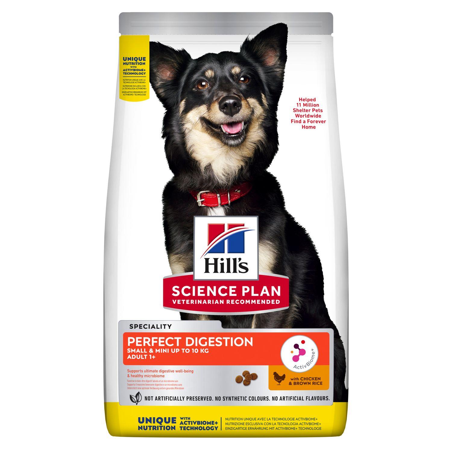 Hills Science Plan Сухой корм для взрослых собак малых и миниатюрных пород Идеальное пищеварение(Perfect Digestion) 605962 1,500 кг 55144, 15500100402