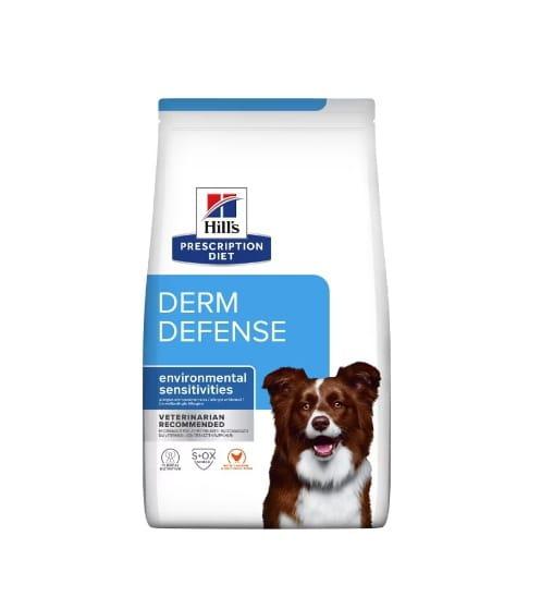 Hills Prescription Diet Derma Defence Сухой корм для собак для защиты и восстановления кожи при аллергии блошином и атопическом дерматите с курицей 1,5кг