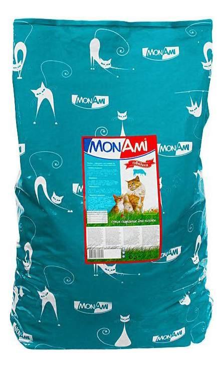 Mon Ami корм для взрослых кошек всех пород, с мясом говядины 10 кг, 600100437