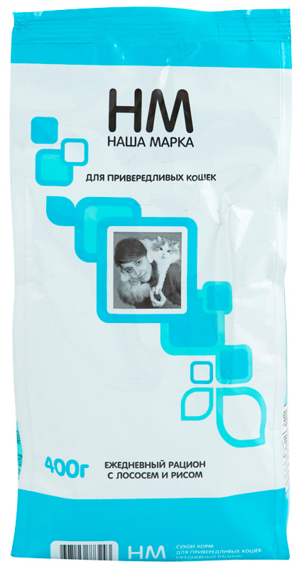 Наша Марка для кошек  привередливых лососьрис 0,4 кг, 34262, 4400100418