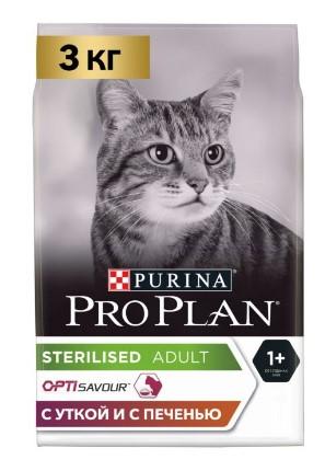 Purina Pro Plan Сухой корм для Кастрированных кошек Утка и печень (Sterilised Duck) 123846471256921812514928 3,000 кг 38538