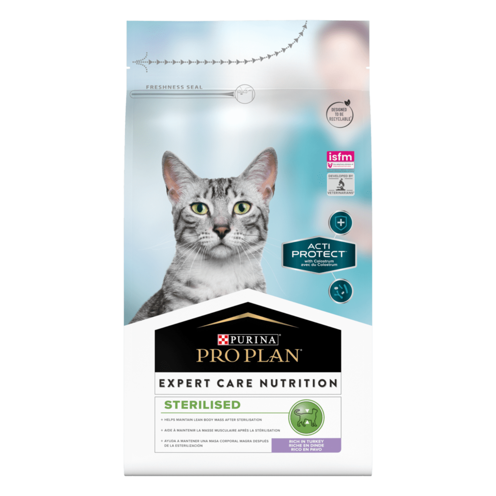 Purina Pro Plan ВВА Сухой корм Acti Protect для стерилизованных кошек с индейкой 12384841 1,500 кг 62391, 62391