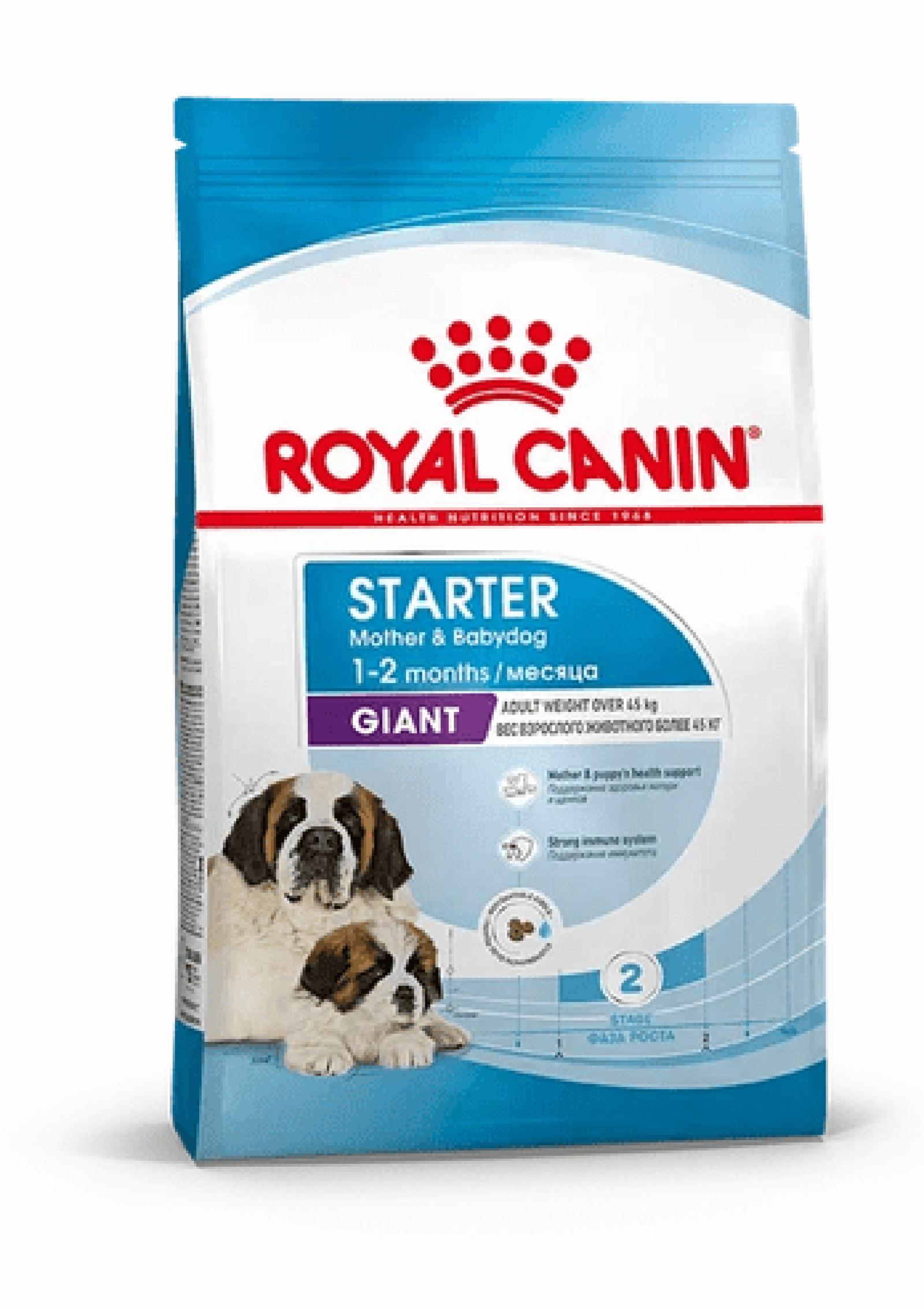 Royal Canin RC Для щенков гигантских пород: 3нед.-2мес. беременных и кормящих сук (Giant Starter) 29960400R029960400R129960400R2 4.000 кг 11114, 13600100393