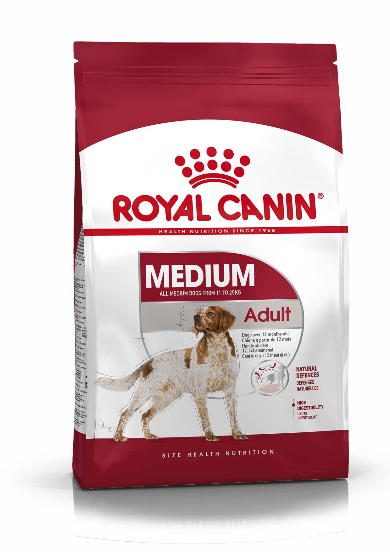 [101.022] ROYAL CANIN Корм MEDIUM ADULT 4кг для собак средних пород 321240
