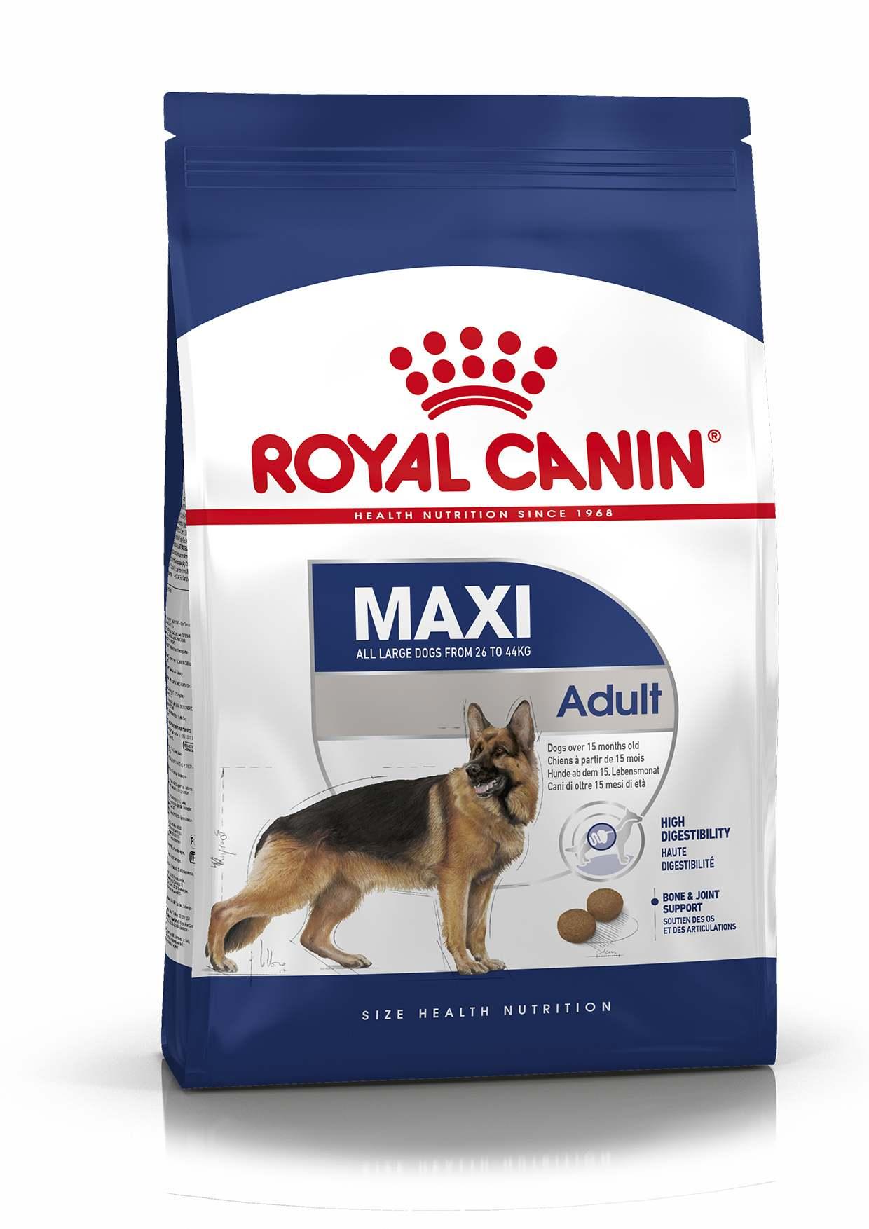 [101.037] ROYAL CANIN Корм MAXI ADULT 4кг для собак крупных пород 122040, 122240