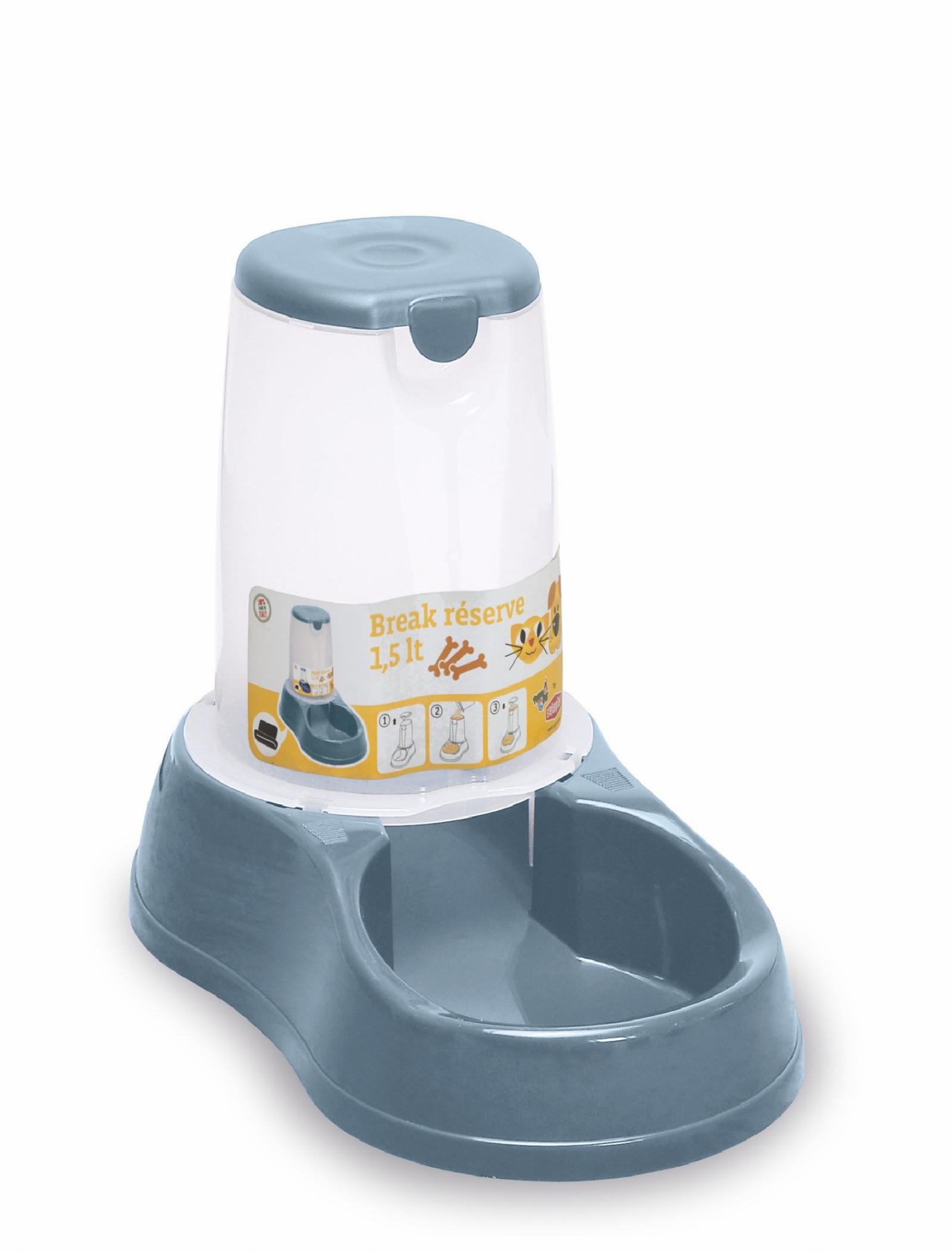 Stefanplast Автокормушка Break Reserve синяя 1,5л (BREAK RESERVE CIBO LT.1,5 BLU ACCIAIO) 4184 4184 0.325 кг 48694