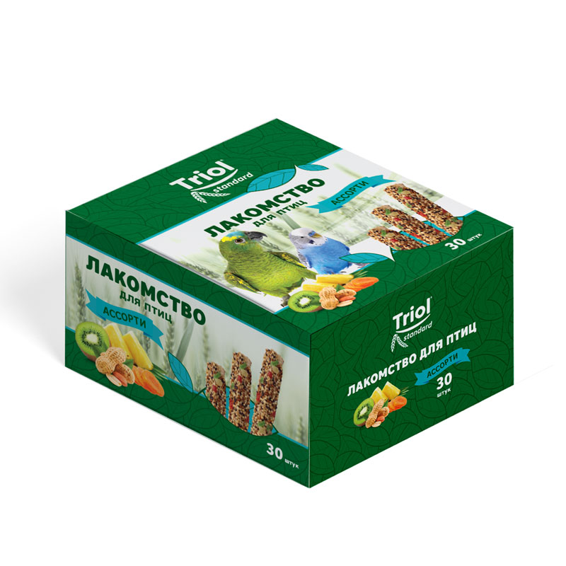 Лакомство Standard для птиц Ассорти, УПАКОВКА. 30шт, Triol