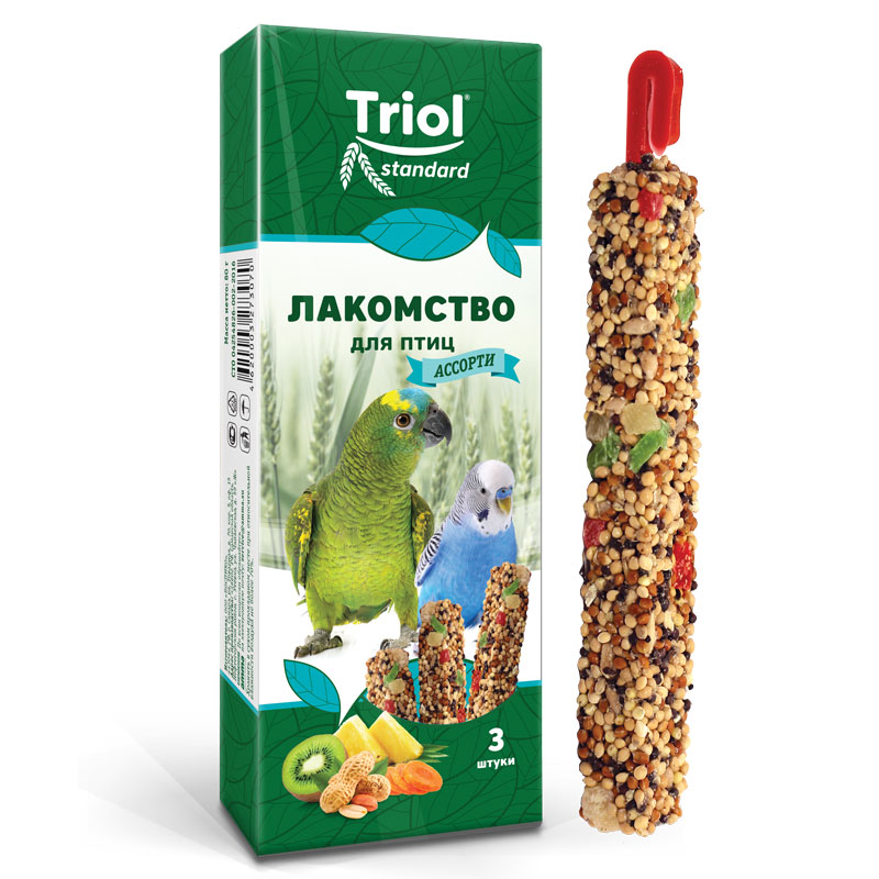Лакомство Тriol Standard для птиц Ассорти (с фруктами, овощами и орехами) 