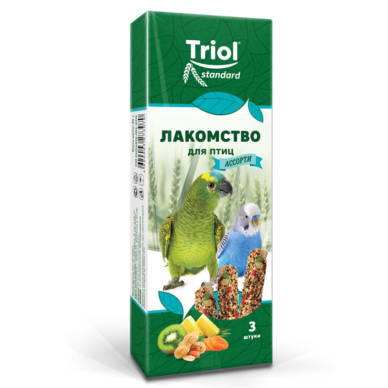 Лакомство Тriol Standard для птиц Ассорти (с фруктами, овощами и орехами) 