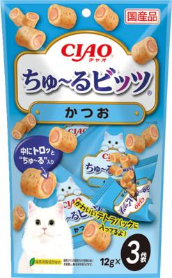 Inaba Чуру-Битс 3 шт подушечки для кошек из курицы с начинкой тунец-бонито 139.4735, 0,036 кг 