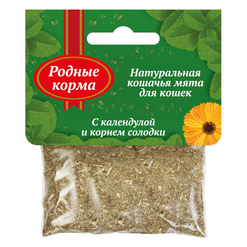 РОДНЫЕ КОРМА 15 г кошачья мята с календулой и корнем солодки 1х30, 81735