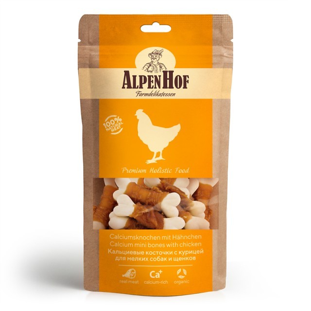 AlpenHof Лакомство  Кальциевые косточки с курицей для мелких собак и щенков 50 г. A517 0,065 кг 64708