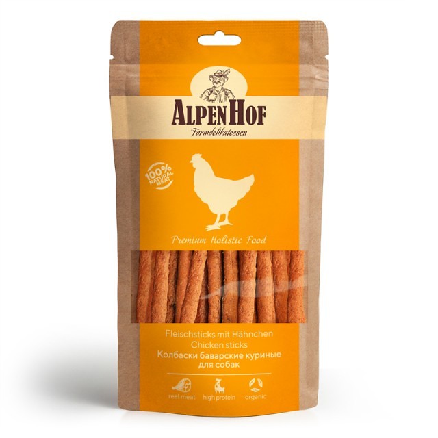 AlpenHof Лакомство Колбаски баварские куриные для собак 50 г. A519 0.065 кг 64710