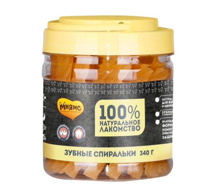 Мнямс лакомство для взрослых собак всех пород, крученые зубные палочки с фруктами 340 гр