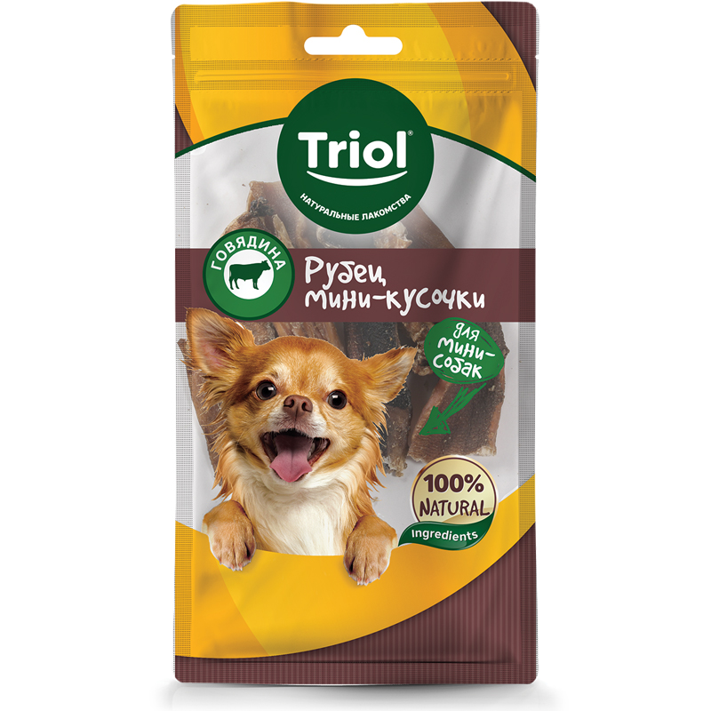 Triol (лакомства) Рубец говяжий мини-кусочки для мини-собак 25г 10171066 0,025 кг 43472