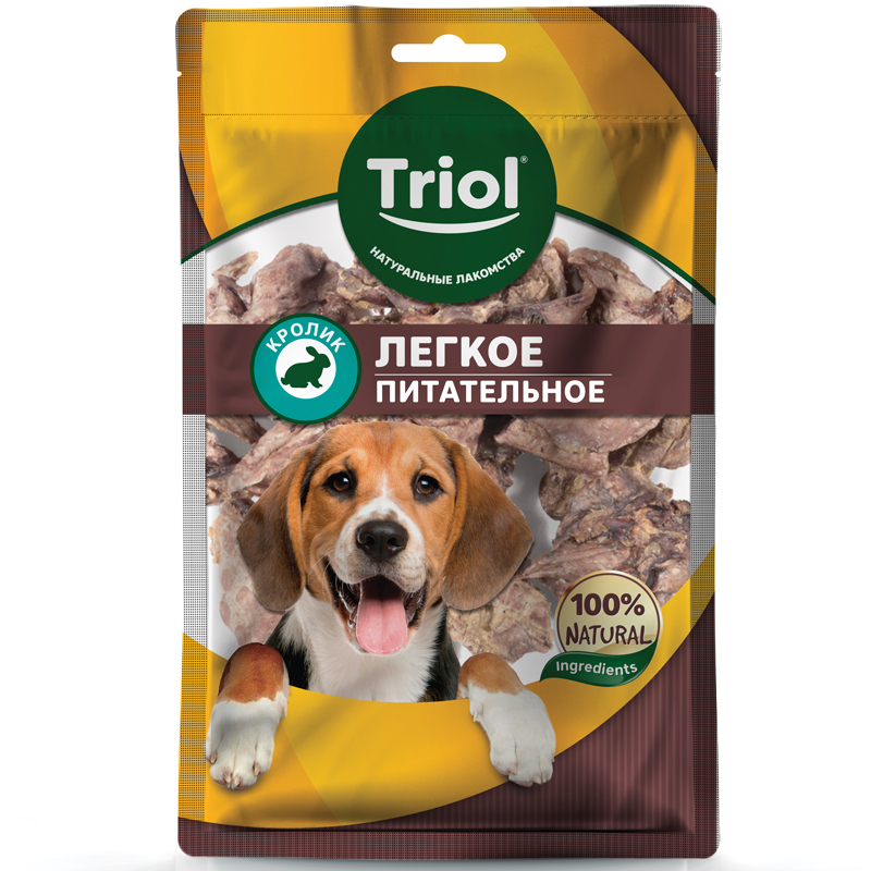 Triol (лакомства) Лакомство для собак легкое кроличье, питательное 10171056, 0,040 кг, 55655, 55655