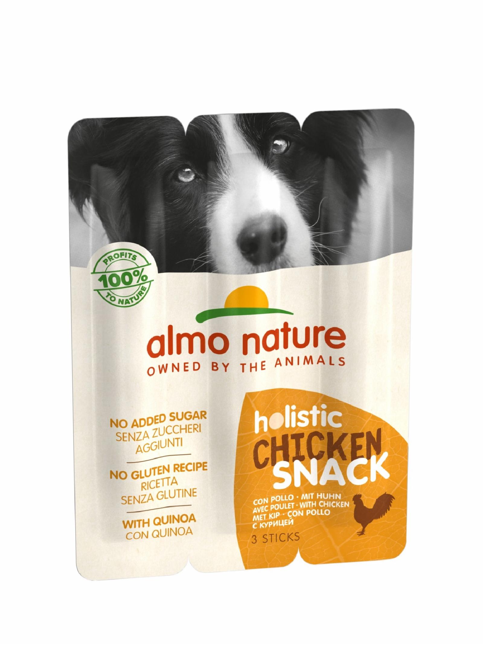 Almo Nature Колбаски для собак Курица 3шт. (Holistic - Snack - with Chicken ) 520 0.030 кг 43557