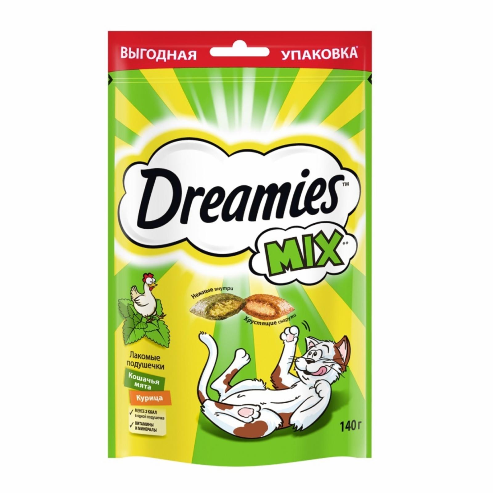 Dreamies Лакомство Dreamies MIX для взрослых кошек с мятой и курицей 140г 10250929 0,140 кг 63018