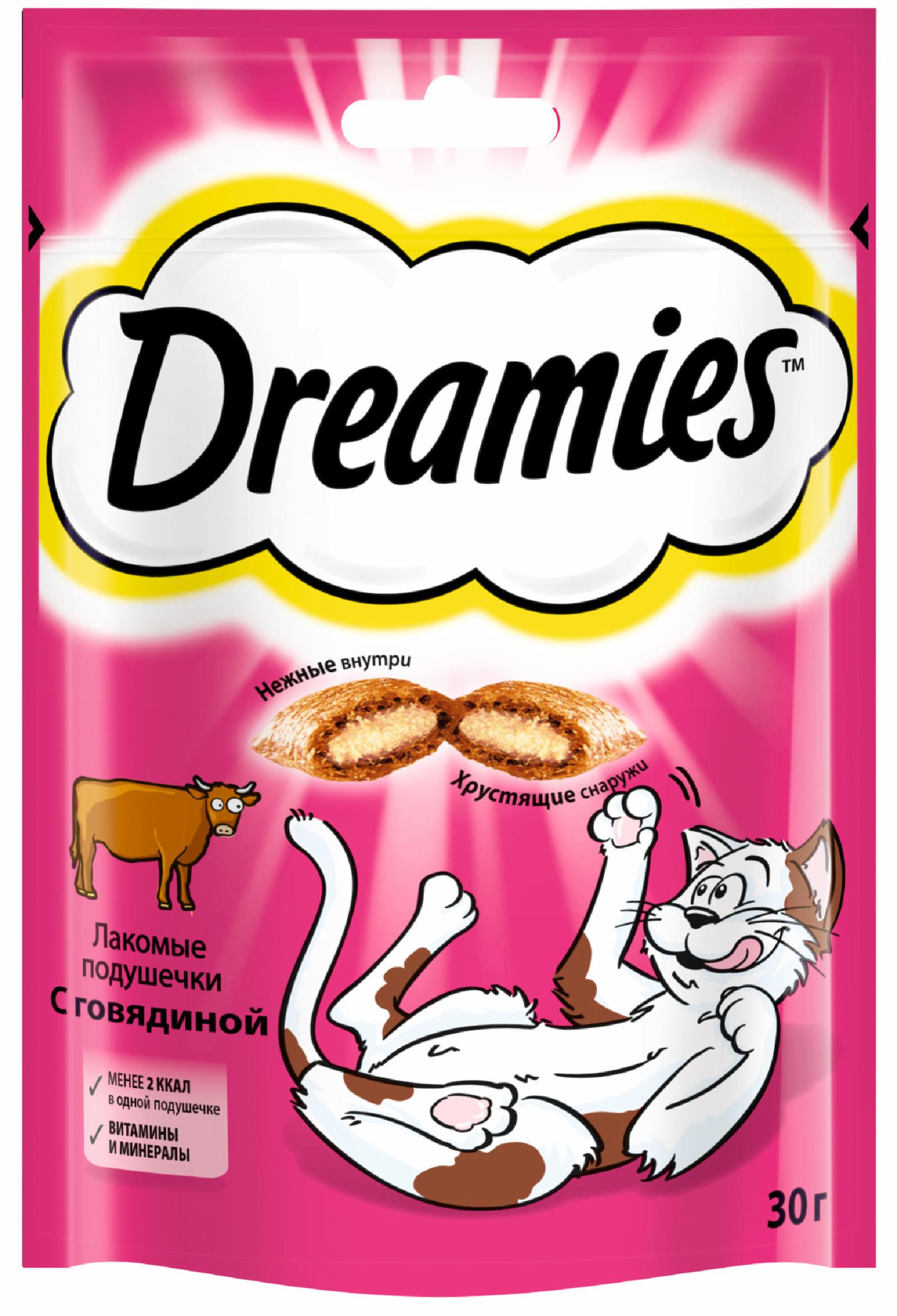 Dreamies Лакомые подушечки для кошек с говядиной 7555 0.060 кг 22971