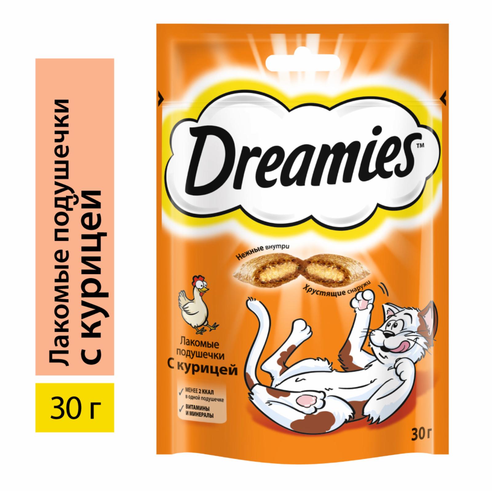 Dreamies Лакомые подушечки для кошек с курицей 7549 0.030 кг 22968