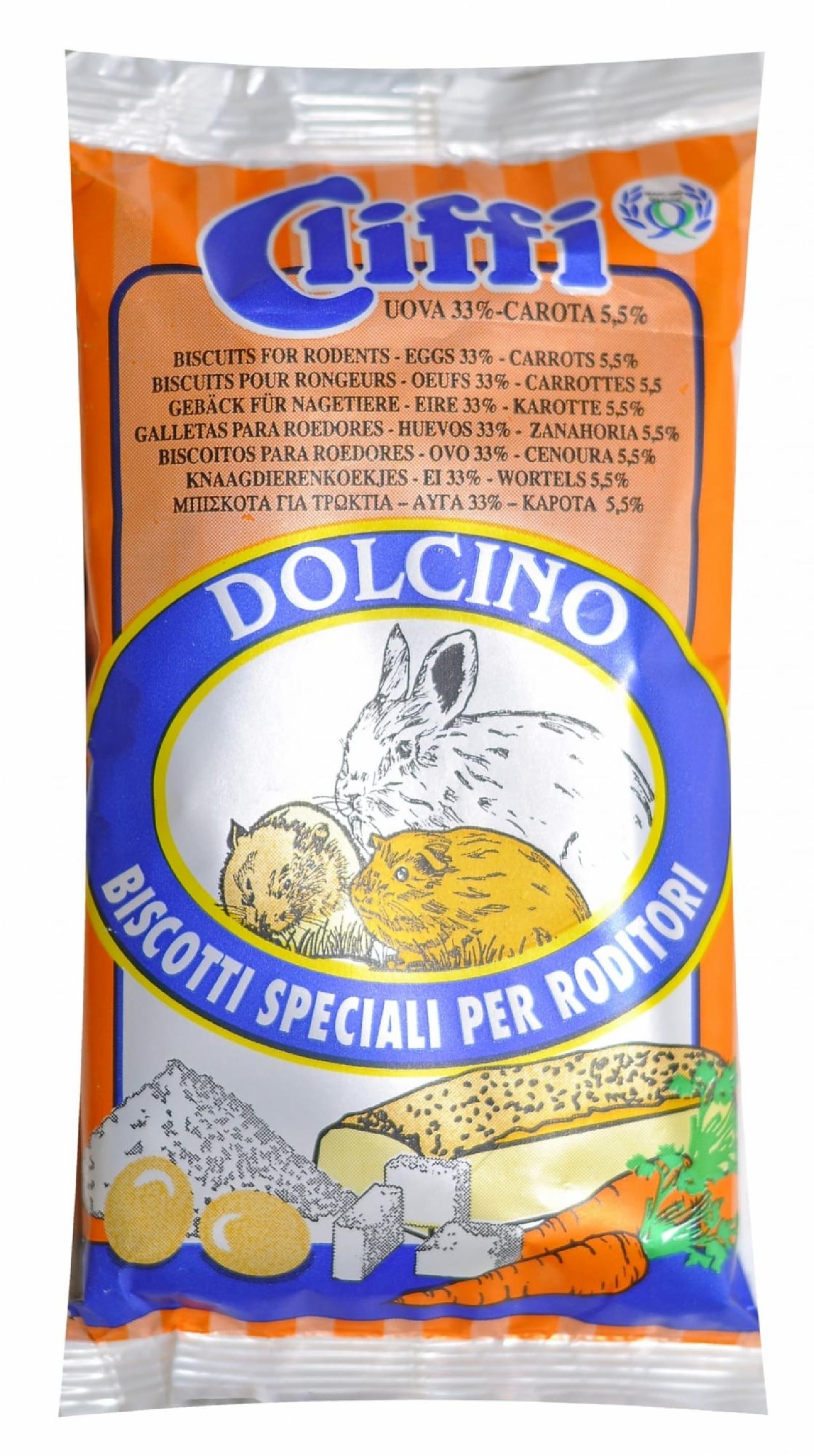 Cliffi (Италия) Лакомство для грызунов: Бисквит с морковью (Dolcino alla Carota) ACRA201 0,035 кг 31304