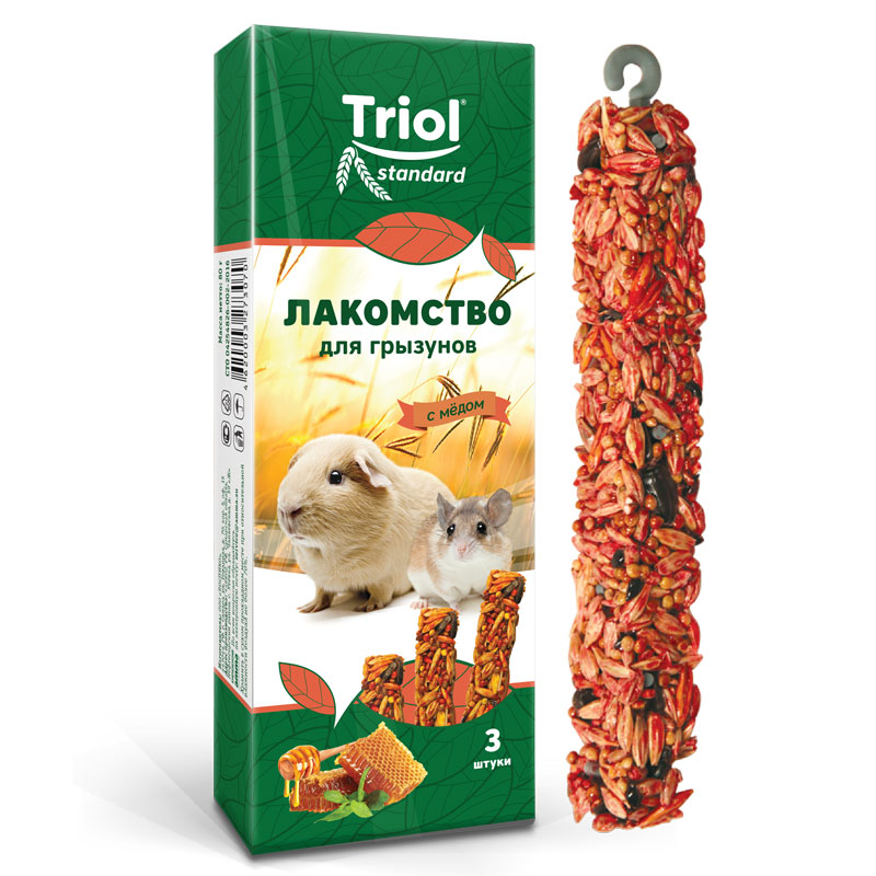 Палочки для грызунов с МЁДОМ Триол standart, 3шт,83г