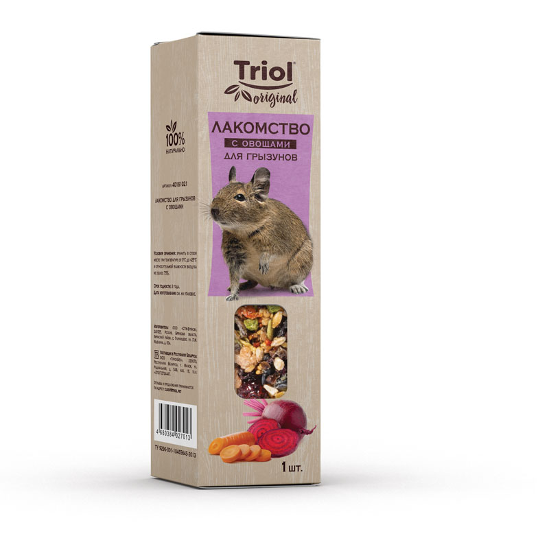 Лакомство  Triol Original для грызунов с овощами 110г, Triol