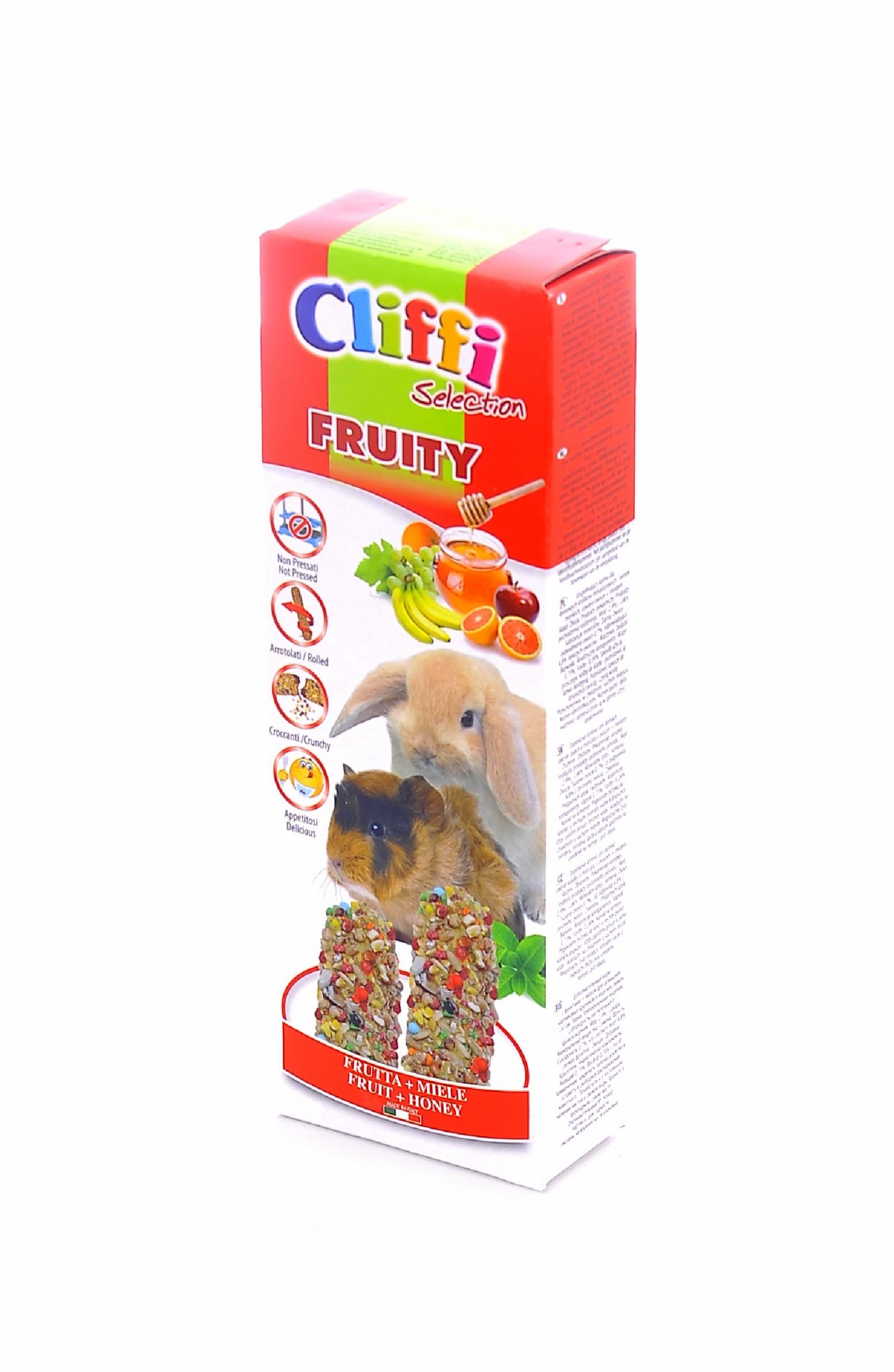 Cliffi (Италия) Лакомства для Морских свинок и Кроликов: палочки с фруктами и медом (Sticks for rabbits and guinea pigs honey and fruit Fruity SELECTION) PCRA253 0,110 кг 31512