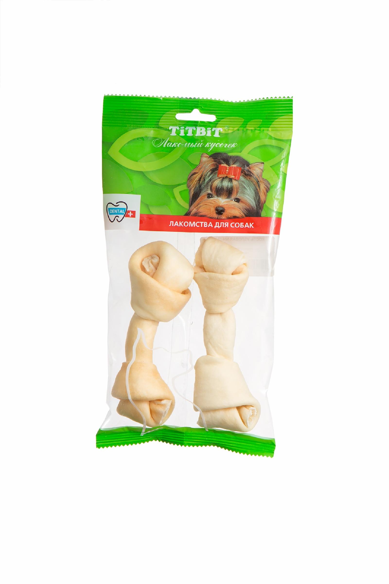 TiTBiT Кость узловая №4 (14см) 2шт. мягкая упаковка - 0986 0.064 кг 17190