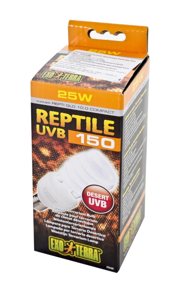 Лампа Reptile UVB150 former UVB10.0 Compact, 25 W для пустынного террариума PT2189 (H221894)