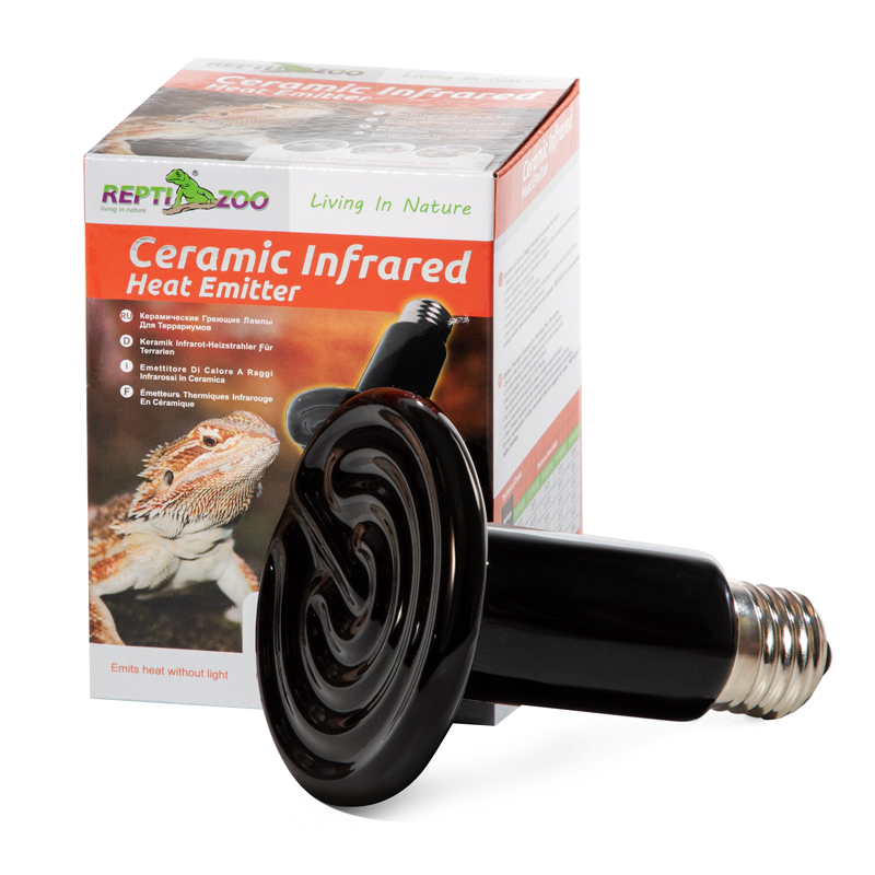 DL180100 Лампа керамическая плоская черная 100w, d