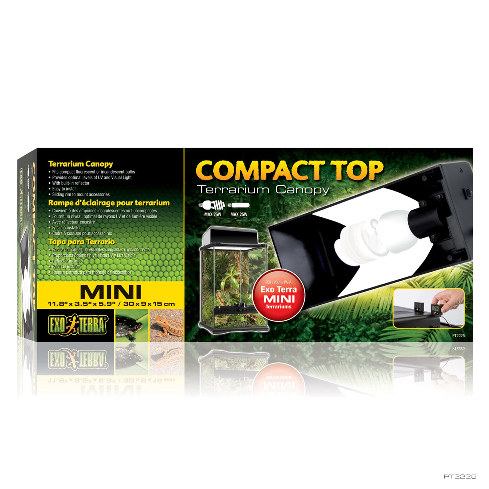 Cветильник Compact Top для террариумов Арт: PT2600, PT2602 30x30x45 см. PT2225 (H222259), H222259