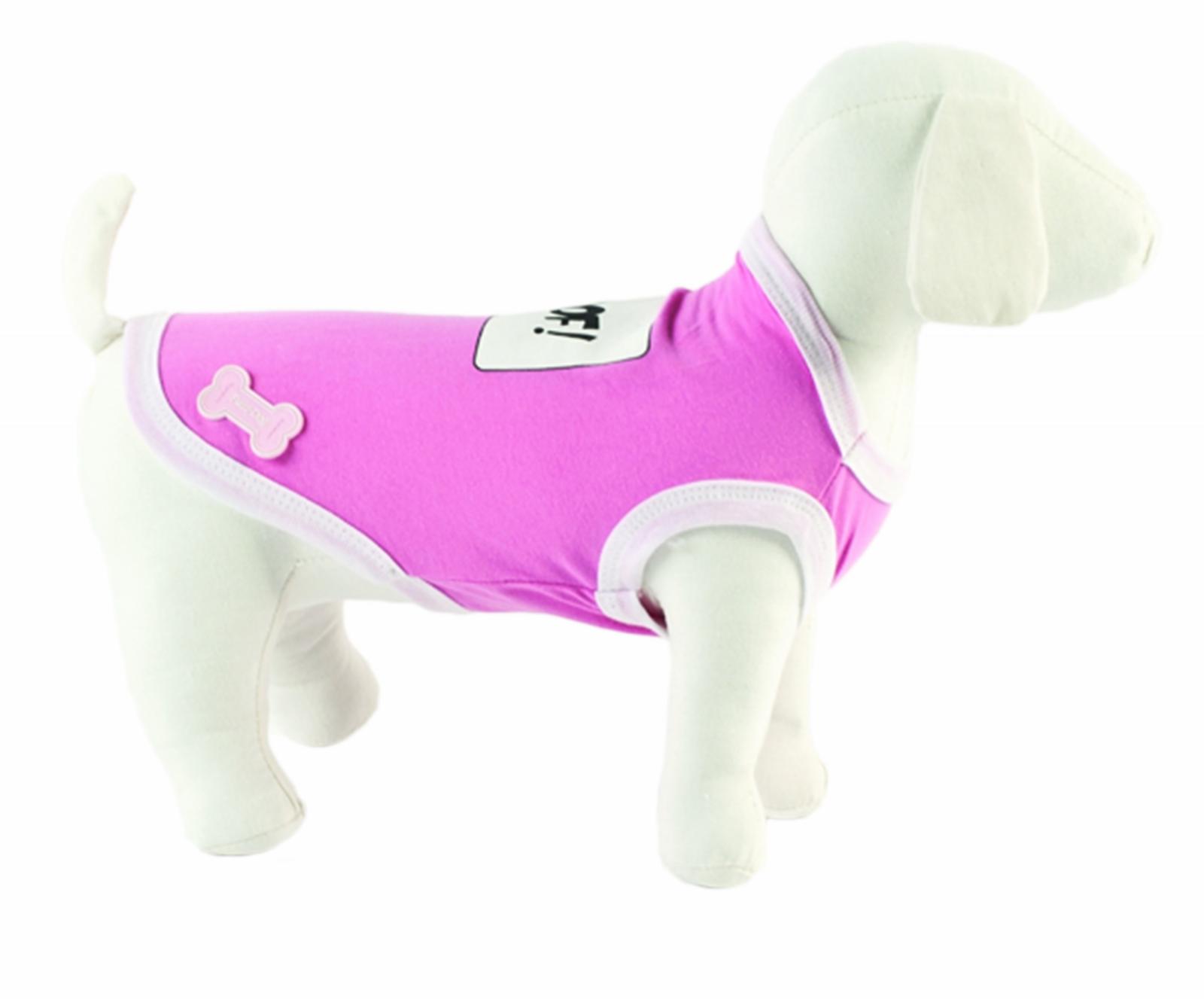 Ferribiella одежда  Футболка Woof! (розовый) на длину 35 см (T-SHIRT WOOF ROSA) ABF19335-RA 0,250 кг 13568