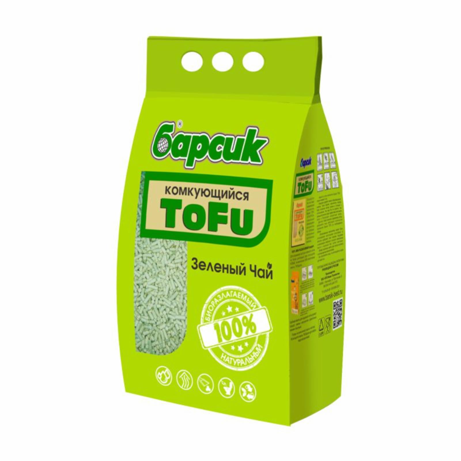 Барсик Комкующийся наполнитель TOFU Зелёный Чай 15л 7.800 кг 58892