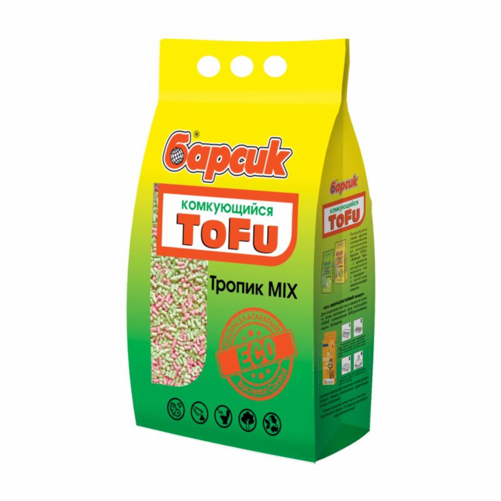 Барсик Комкующийся наполнитель TOFU Тропик Mix 4,54 л 2.300 кг 64566