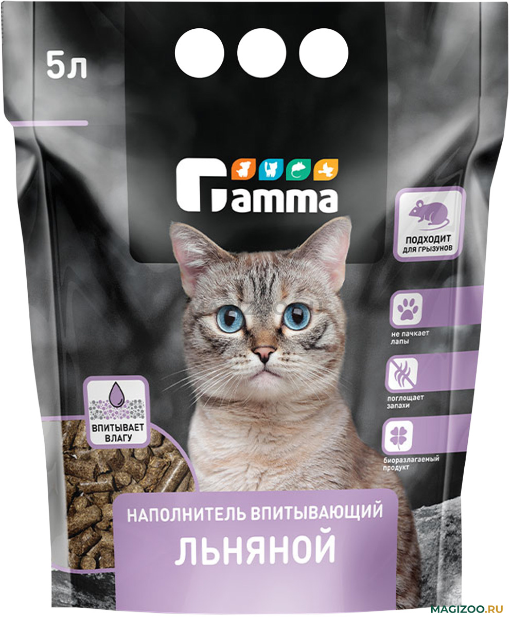 Наполнитель впитывающий льняной Gamma 5 л, 20332002