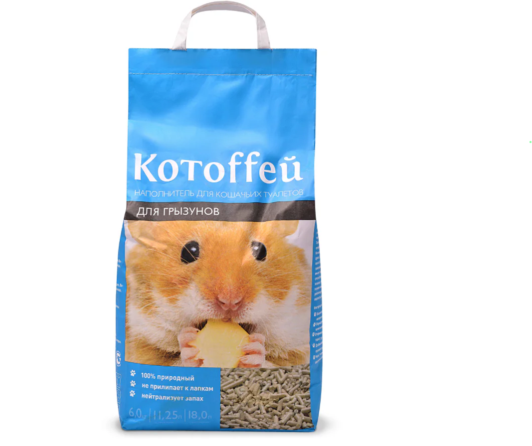 Котоффей Наполнитель дгрызунов древесный 18л, 96395