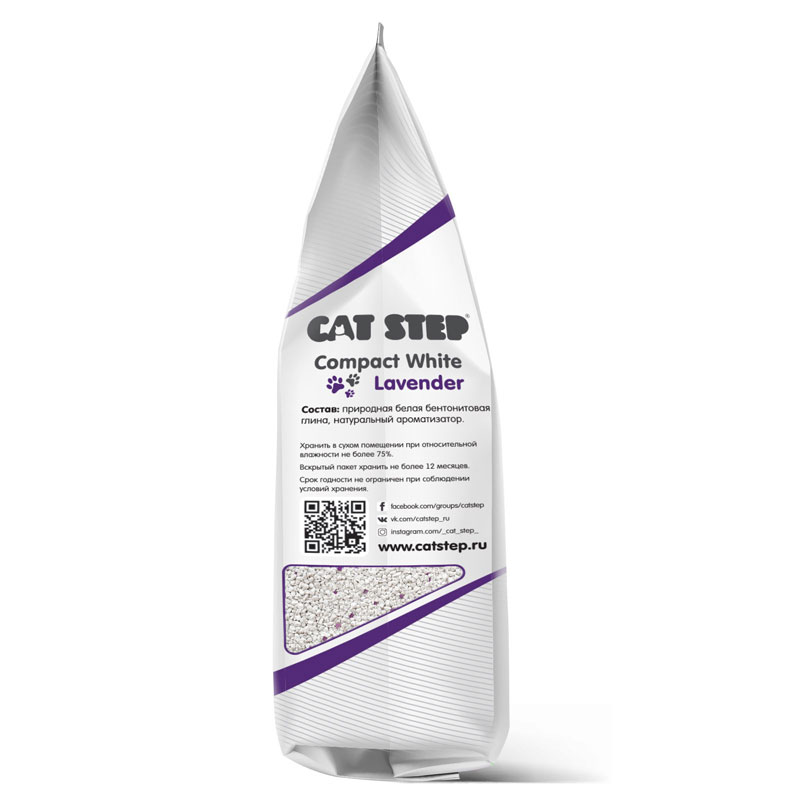 Cat Step Комкующийся минеральный наполнитель Compact  White Lavеnder 5 л 20313009 4.200 кг 42621, 17001001146