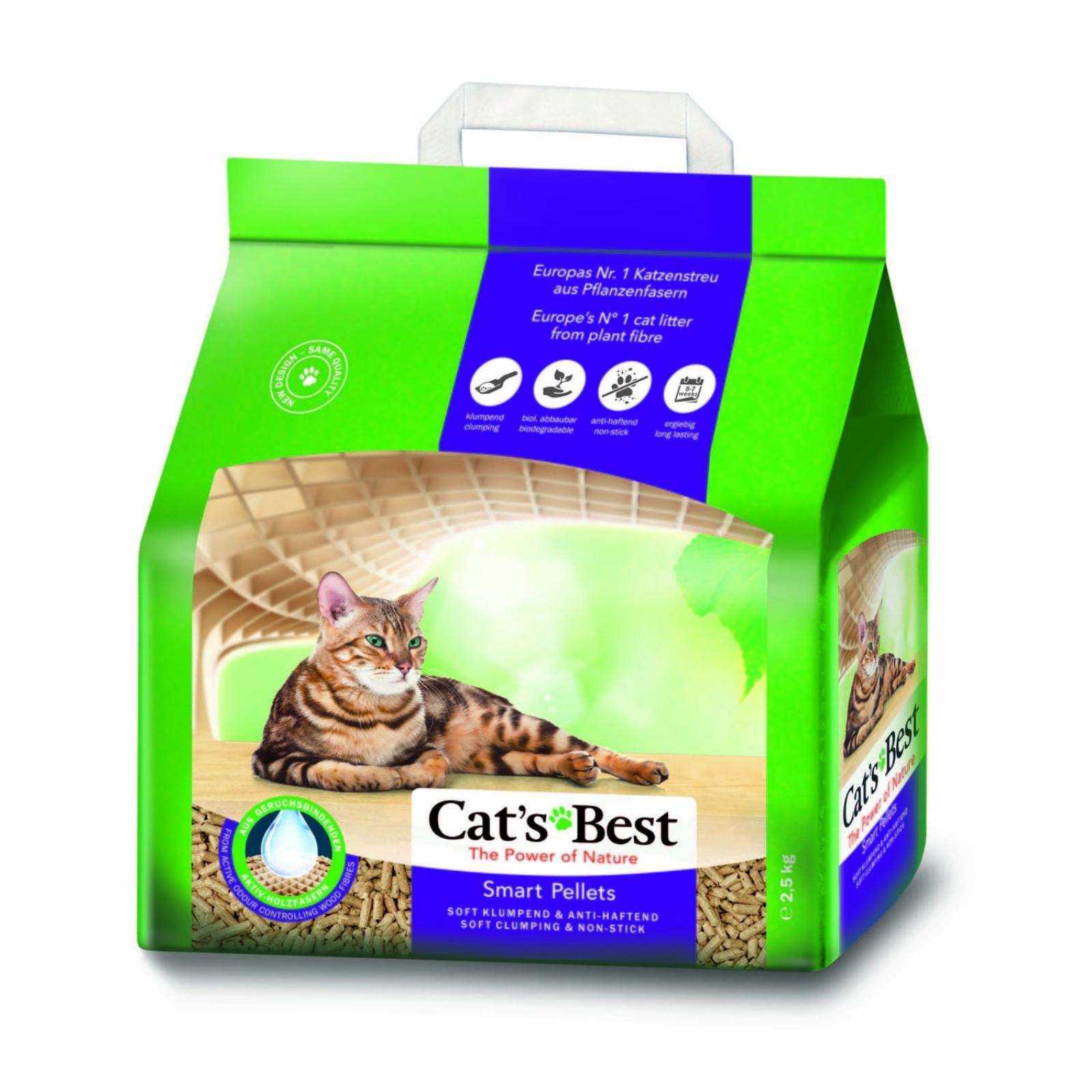 Cats Best Комкующийся древесный наполнитель для длинношерстных кошек 20л (Smart Pellets) 65606 10.000 кг 25375