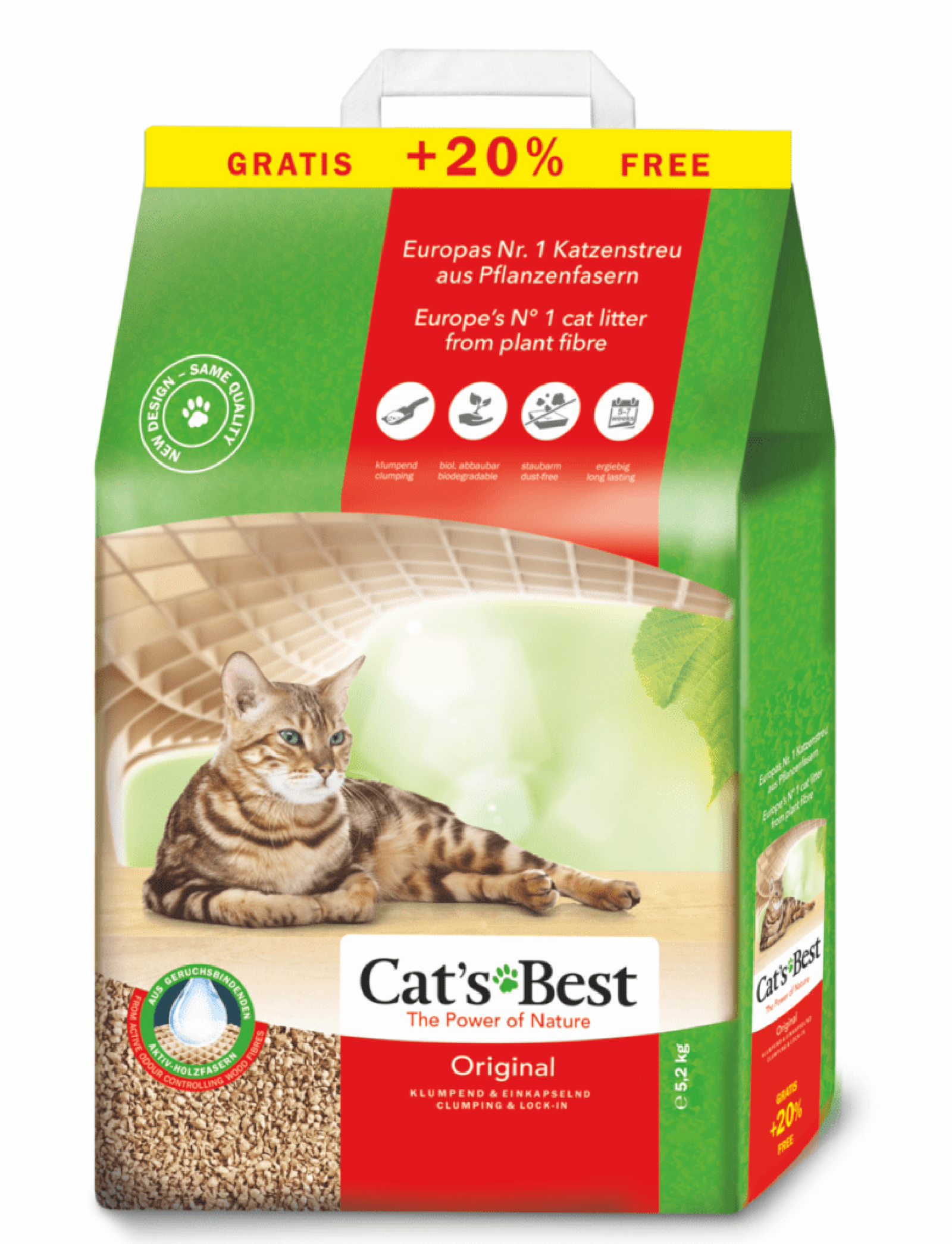 Cats Best Комкующийся древесный наполнитель 5л (Original) 65599 2.100 кг 25366