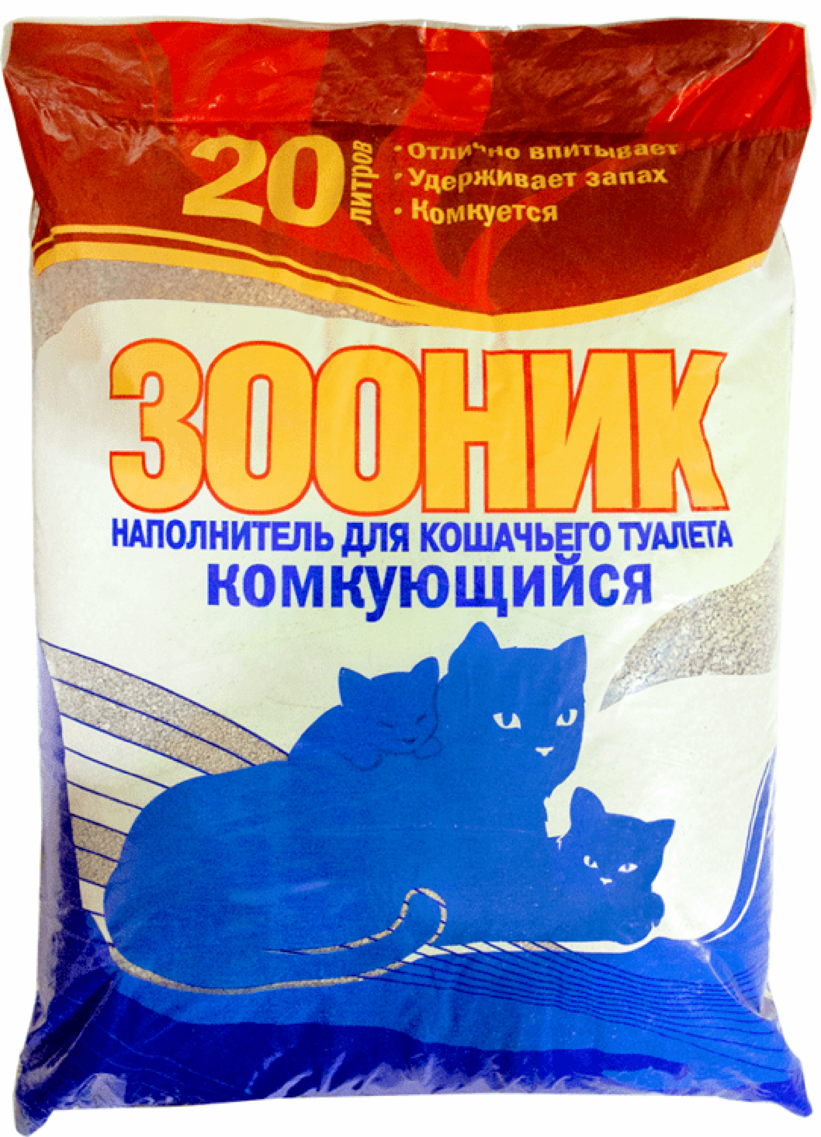 Зооник Наполнитель комкующийся 20 л.  18.000 кг 37800