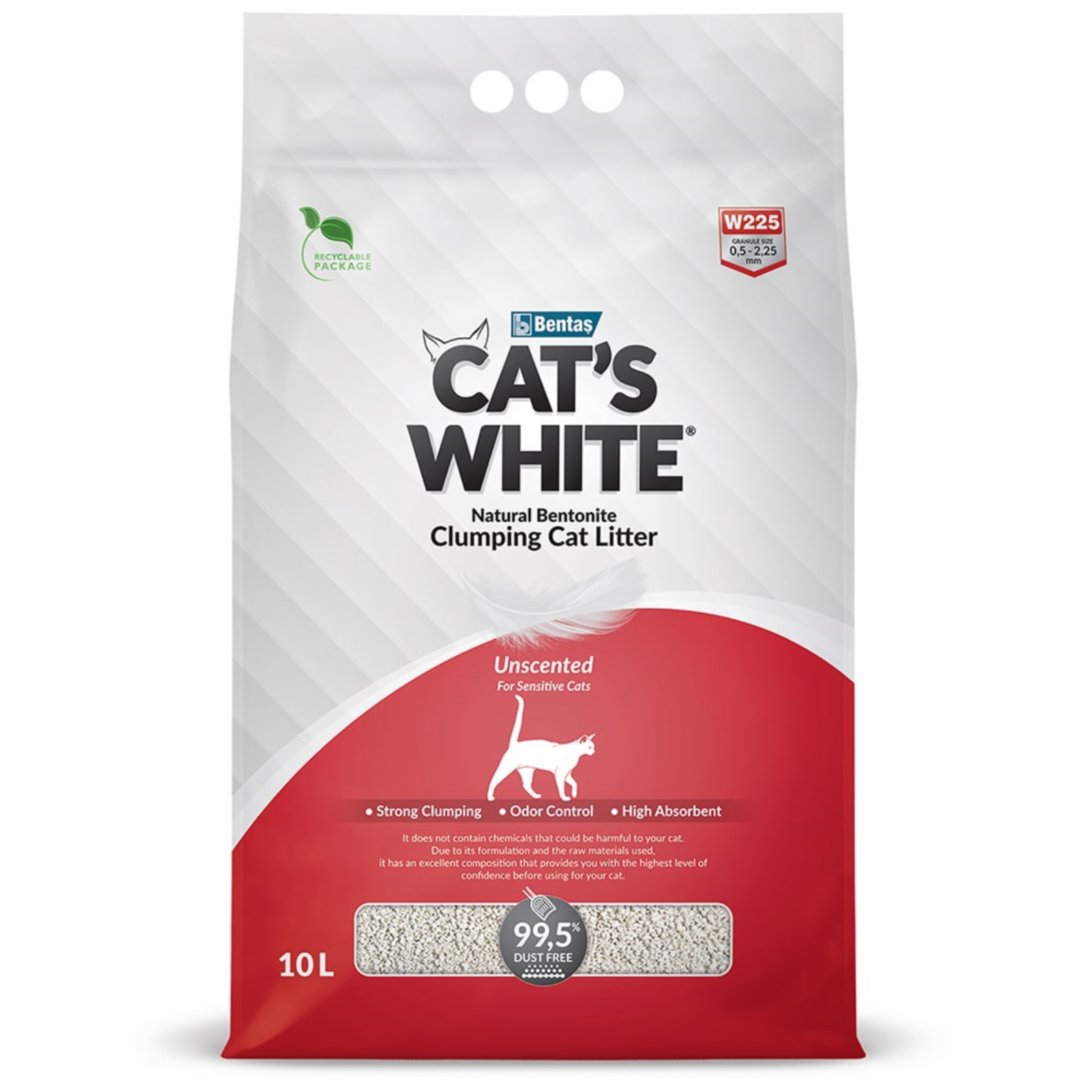 Cats White Наполнитель комкующийся натуральный без ароматизатора для кошачьего туалета 20л (Natural) 011861198 17.000 кг 61221, 49100100458