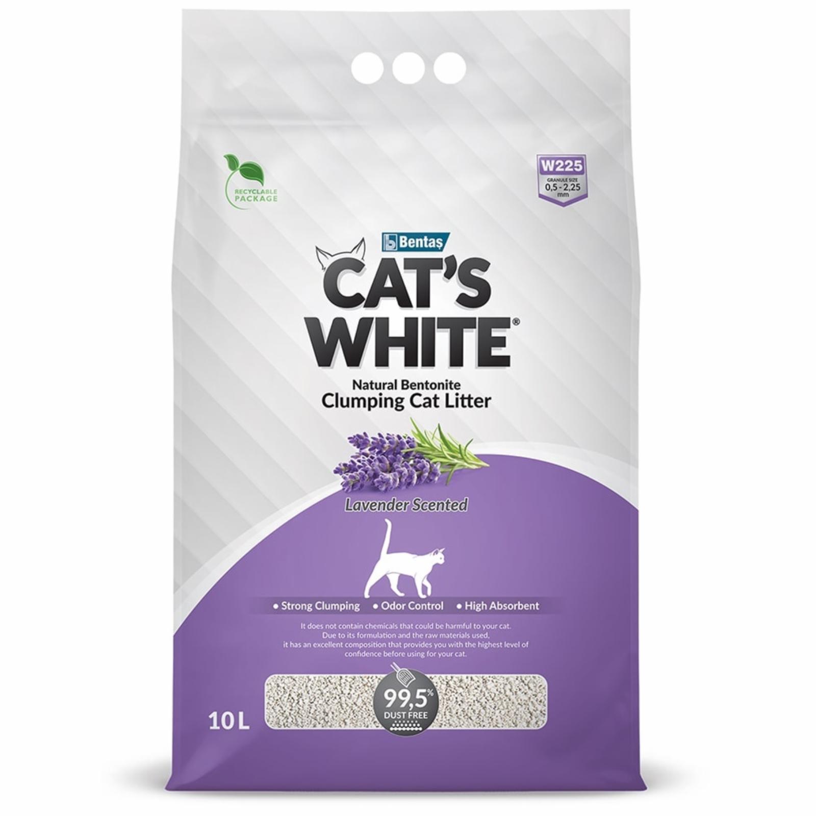 Cats White Наполнитель комкующийся с нежным ароматом лаванды для кошачьего туалета 5л (Lavender) 011861112 4.250 кг 61226, 49500100458