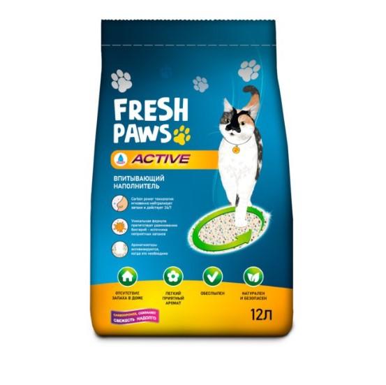  Fresh Paws Active 12 л впитывающий наполнитель для кошачьего туалета с активированным углем, 87586