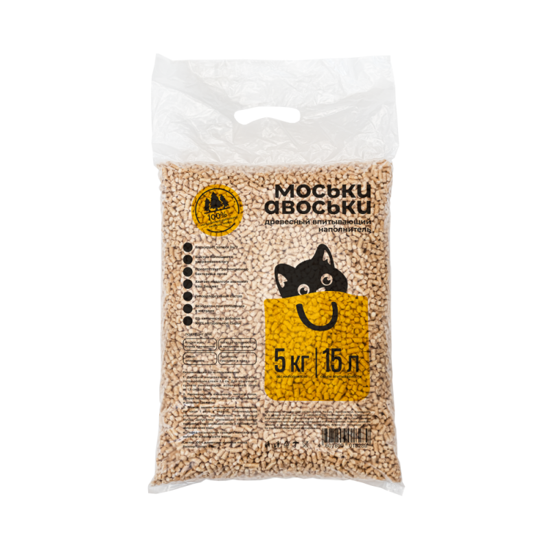 Древесный наполнитель 5кг(15л) Моськи-Авоськи, УТ-053952, 73700100458