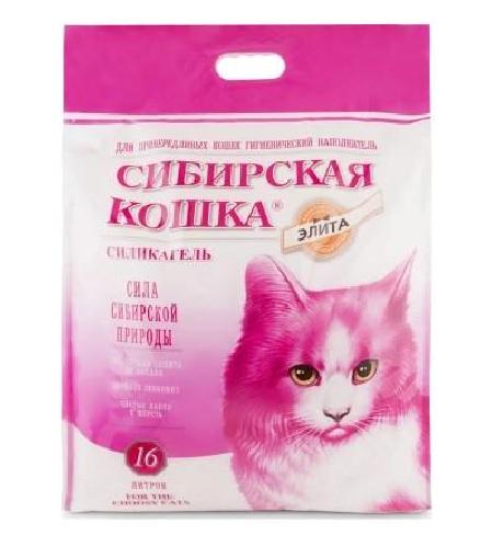 Сибирская кошка Элитный Силикагелевый наполнитель для привередливых кошек 16л 7,300 кг 24894